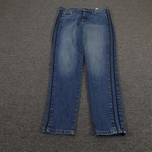 Banana Republic Jeans Womens 31/12 Blue High Rise Skinny Side Stripe Denim